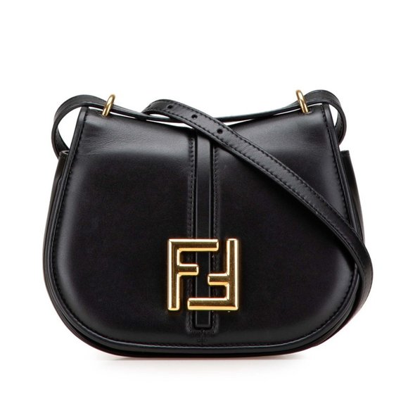 FENDI Black Leather Shoulder Bag - Picture 1 of 9